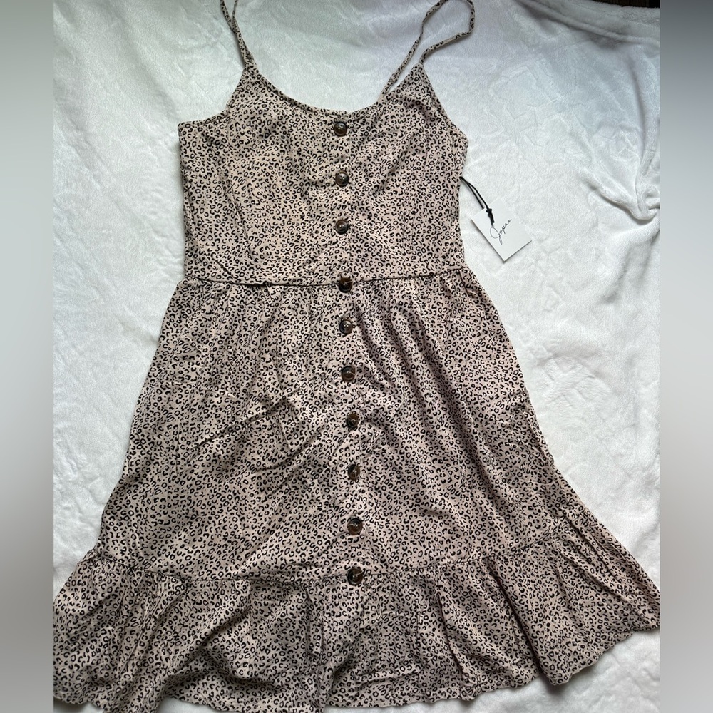 Japna Tan and Black Tiered Sundress